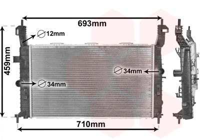VAN WEZEL 37002345 Radiator, engine cooling