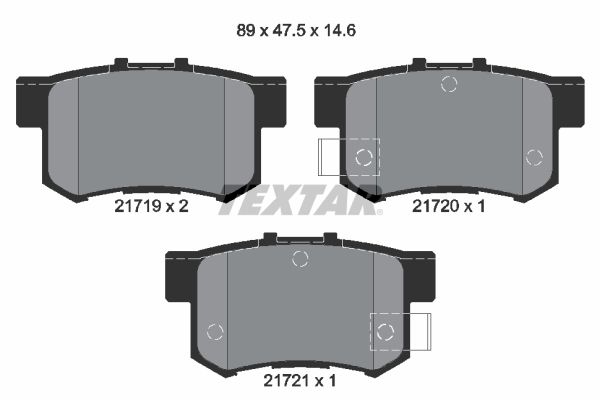TEXTAR 2171901 Brake pad set, disc brake