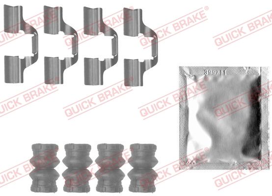 QUICK BRAKE 109-1827 Priedų komplektas, diskinių stabdžių trinkelės