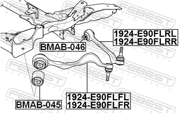 Mounting, control/trailing arm-1