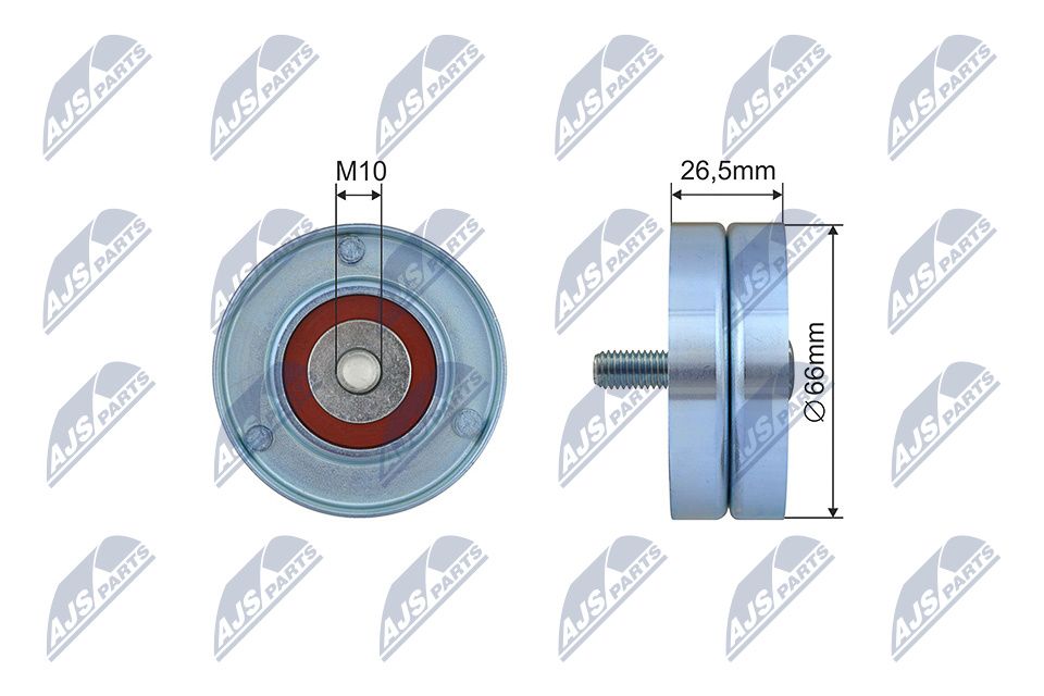 NTY RNK-AR-013 Tensioner pulley, v-ribbed belt