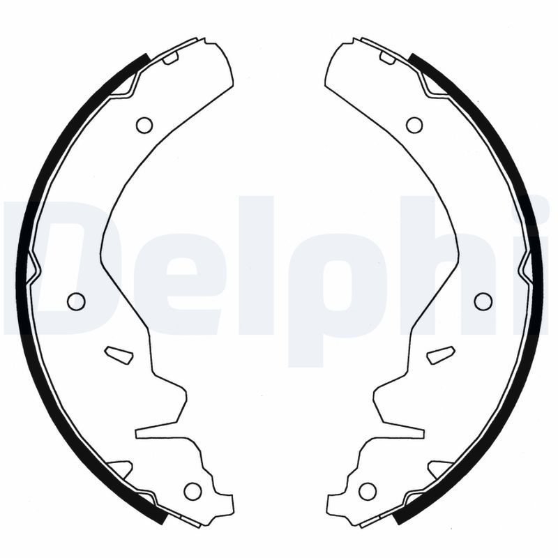 DELPHI LS1825 Brake shoe set