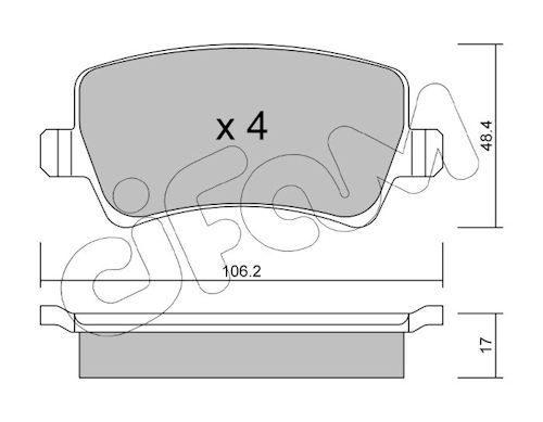 CIFAM 822-676-0 Brake pad set, disc brake