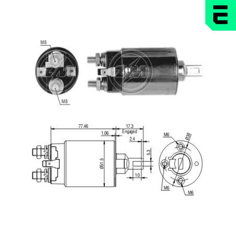 ERA ZM691 Solenoid switch, starter