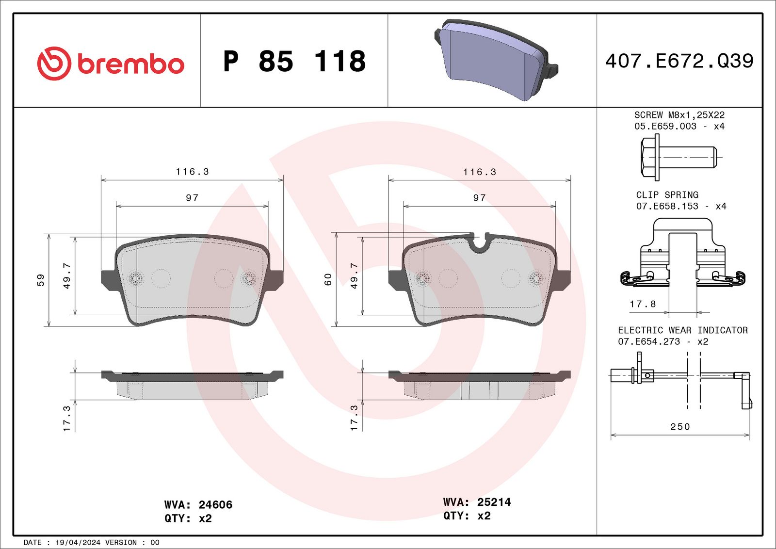 Brake Pad Set, disc brake-1