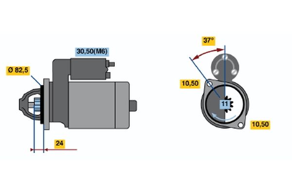BOSCH 0 986 019 860 Starter