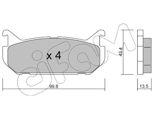 CIFAM 822-303-0 Brake pad set, disc brake