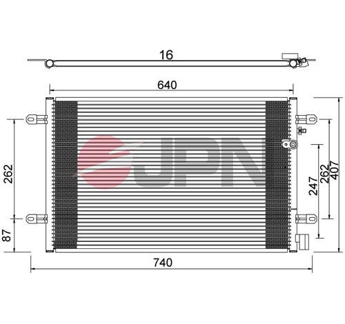 JPN 60C9073-JPN Condenser, air conditioning