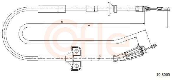 COFLE 10.8065 Cable pull, parking brake