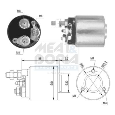 MEAT & DORIA 46008 Solenoid switch, starter
