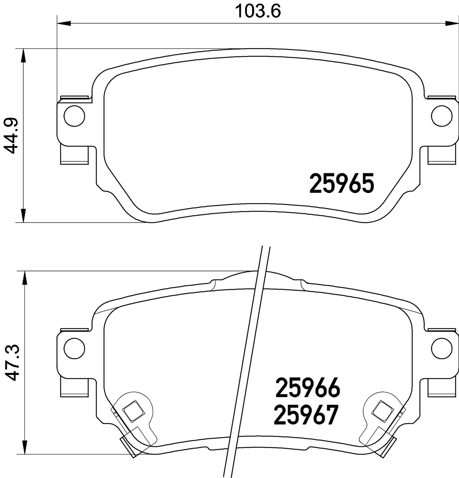 BREMBO P 56 098E Brake pad set, disc brake