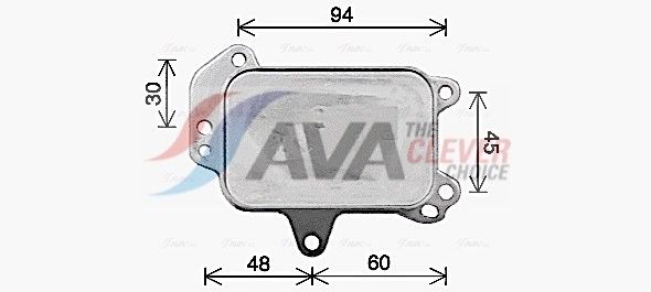 AVA CLEVER CHOICE PE3424 Oil cooler, engine oil