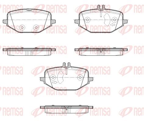 REMSA 1855.00 Brake pad set, disc brake