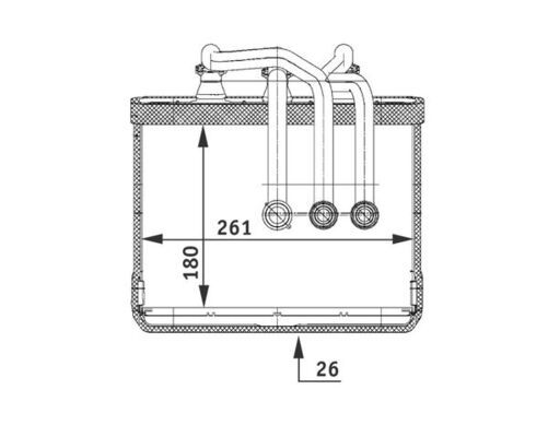 MAHLE AH 80 000P Heat exchanger, interior heating