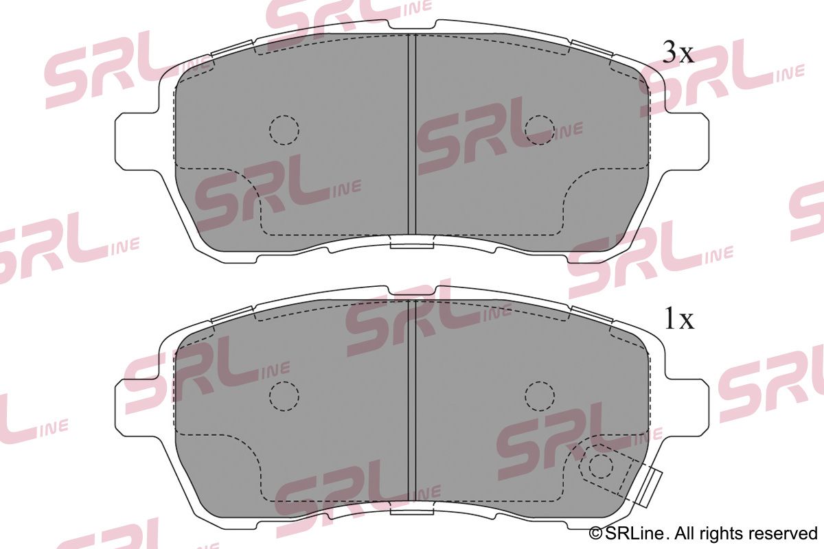 SRLINE S70-0493 Brake pad set, disc brake