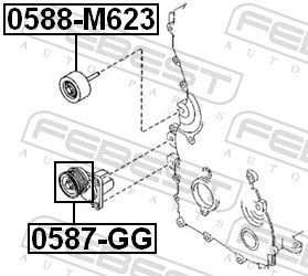 Tensioner Pulley, V-ribbed belt-1