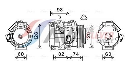 AVA CLEVER CHOICE TOK724 Compressor, air conditioning