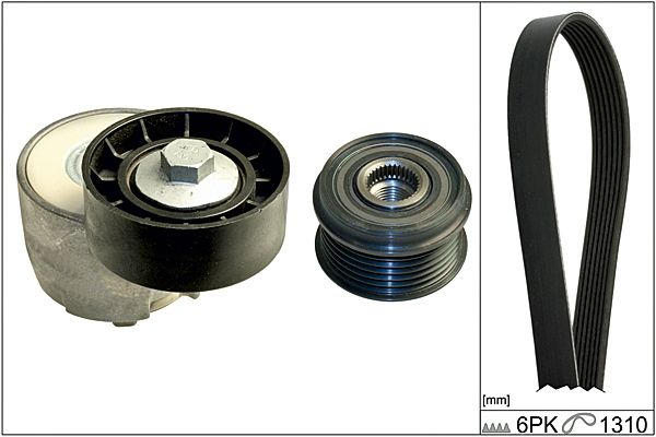 HEPU 20-1904 V-ribbed belt set