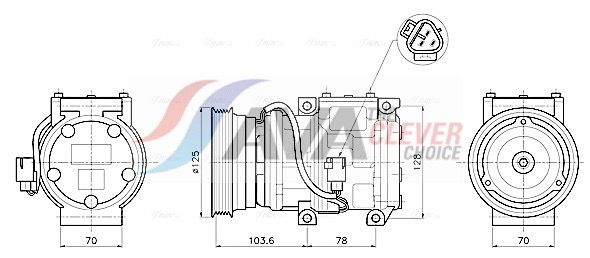 AVA CLEVER CHOICE TOAK798 Compressor, air conditioning