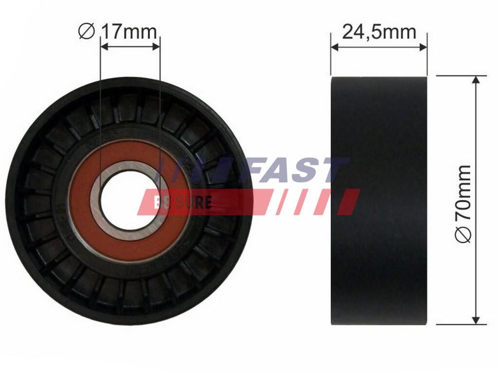 Tensioner Pulley, V-ribbed belt