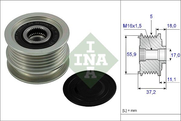 SCHAEFFLER INA 535 0018 10 Alternator freewheel clutch
