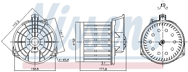 NISSENS 87549 Interior blower
