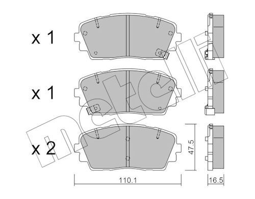 METELLI 22-0941-0 Brake pad set, disc brake