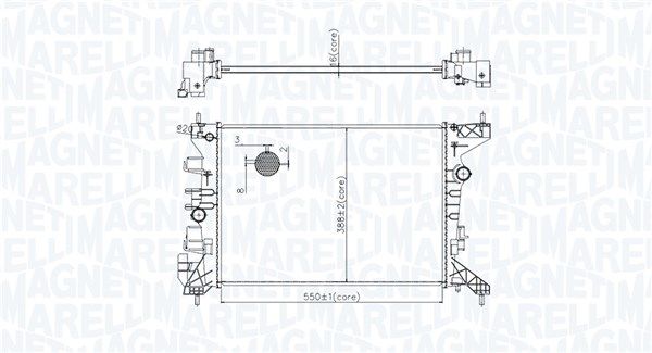 MAGNETI MARELLI 350213222800 Radiator, engine cooling