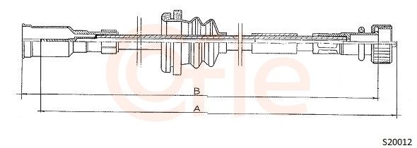 COFLE S20012 Speedometer cable