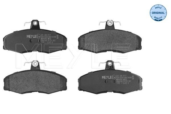 MEYLE 025 208 6117 Brake pad set, disc brake
