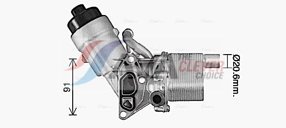 AVA CLEVER CHOICE OL3702H Oil cooler, engine oil