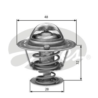 GATES TH32576G1 Thermostat, coolant