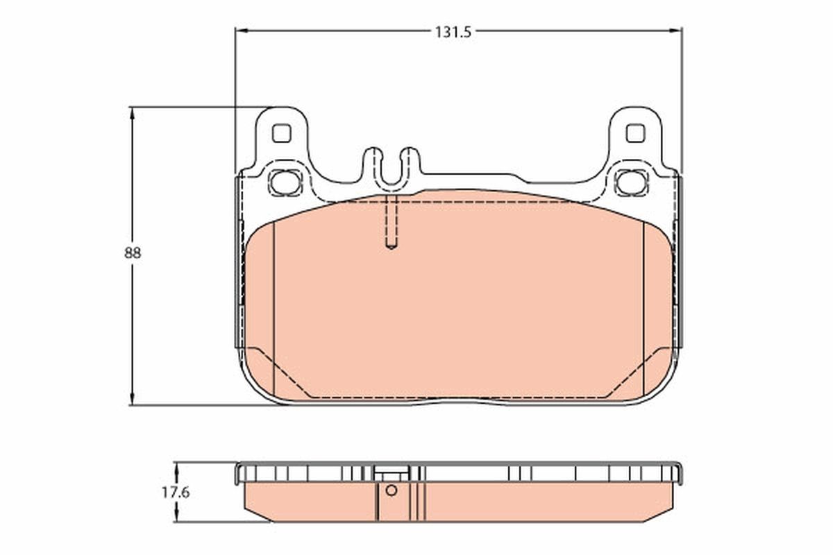 TRW GDB2118 Brake pad set, disc brake