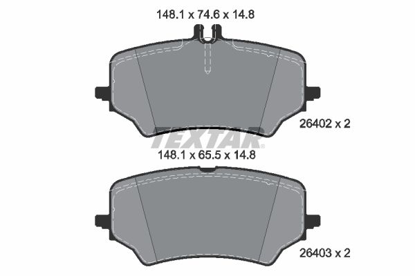 TEXTAR 2640201 Brake pad set, disc brake