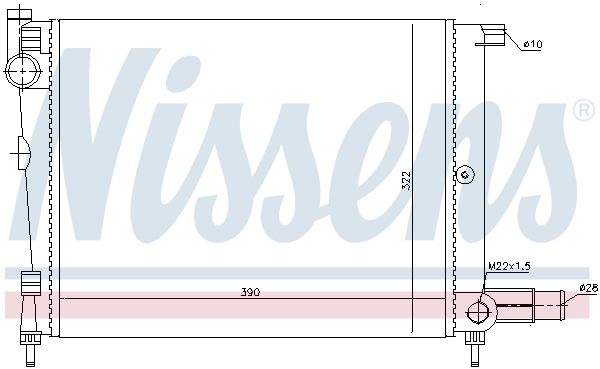 NISSENS 61391 Radiatorius, variklio aušinimas