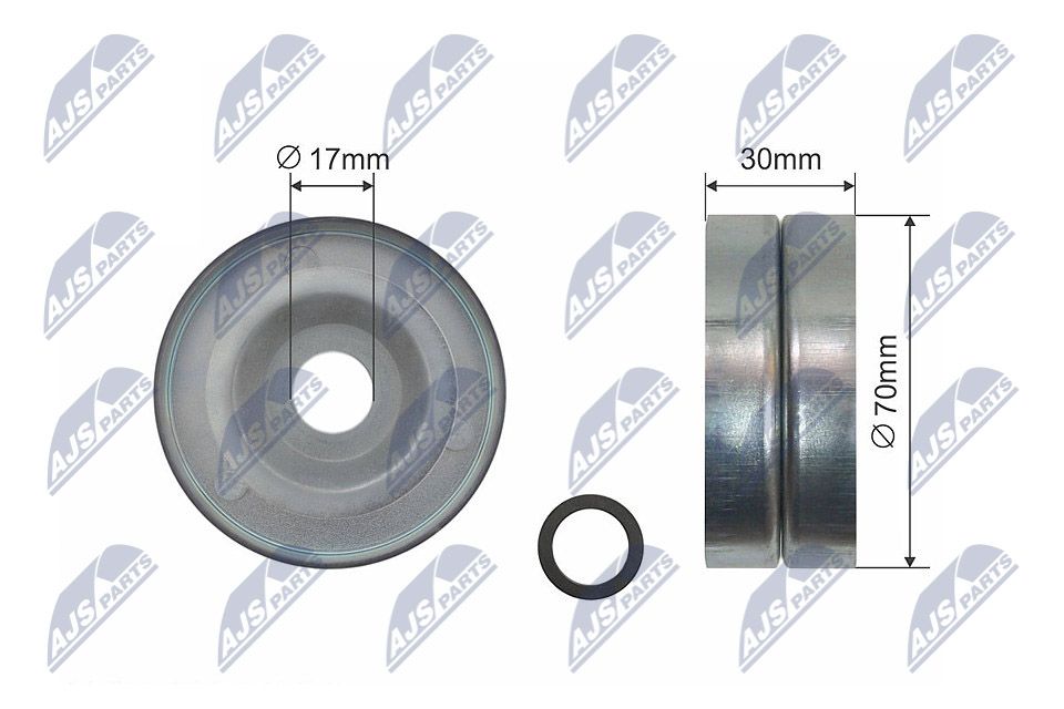 NTY RNK-HD-009 Tensioner pulley, v-ribbed belt