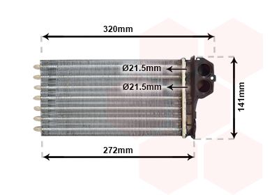 VAN WEZEL 40006356 Heat exchanger, interior heating