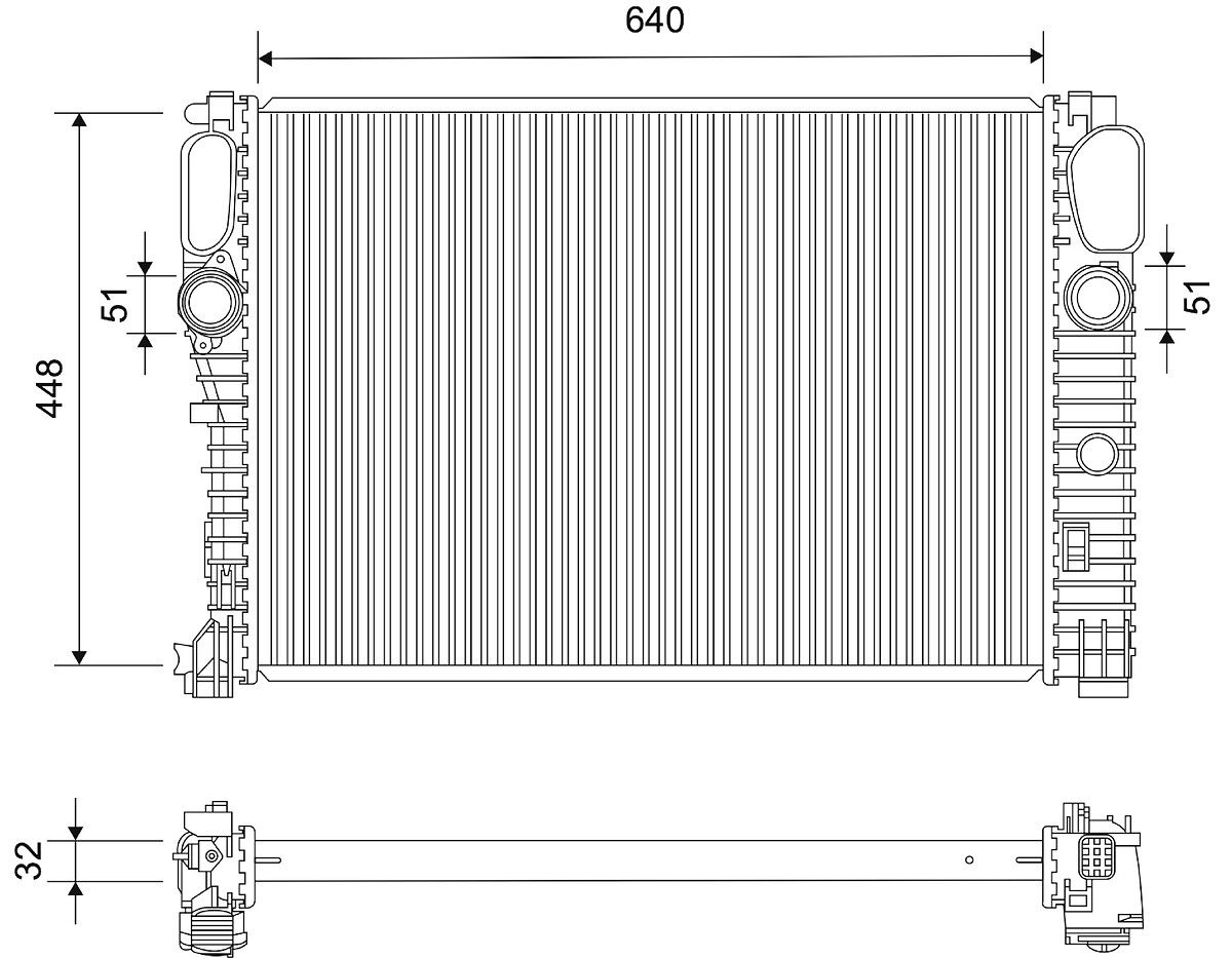 VALEO 735120 Radiator, engine cooling