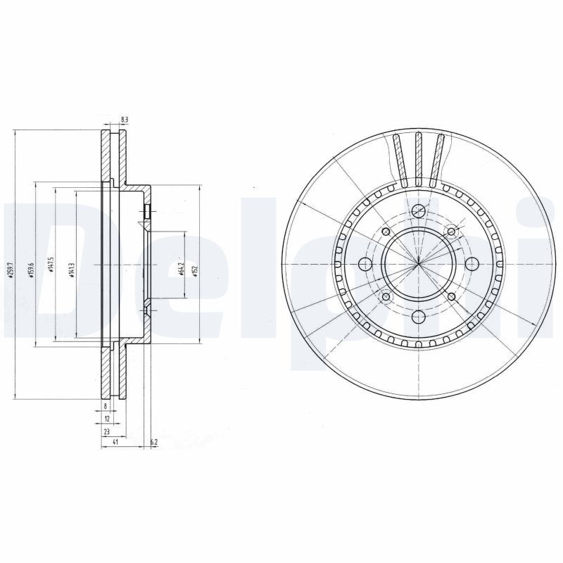 DELPHI BG2814 Brake disc