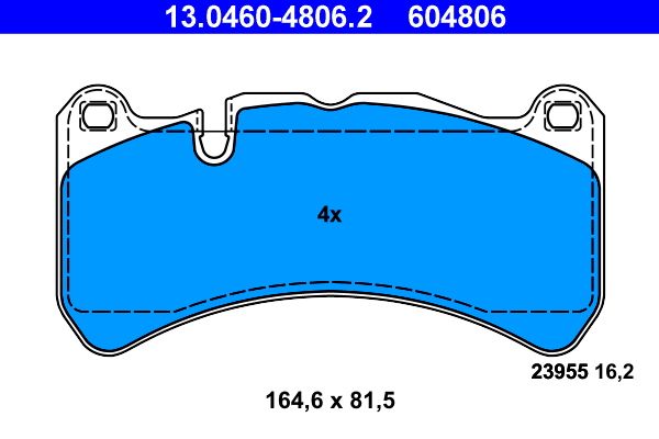 ATE 13.0460-4806.2 Brake pad set, disc brake
