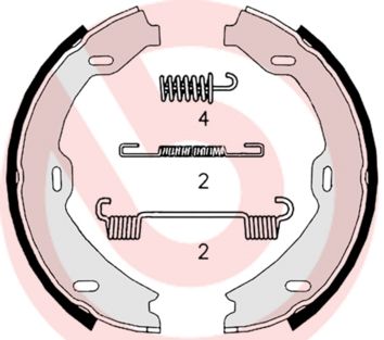 Brake Shoe Set, parking brake
