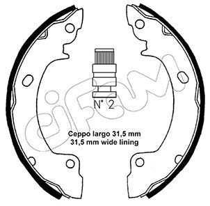 CIFAM 153-165 Brake shoe set