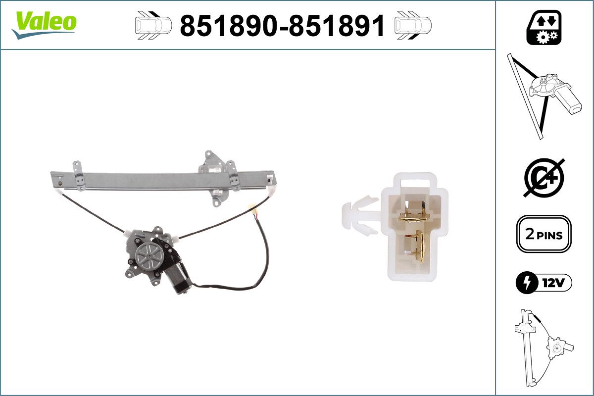VALEO 851890 Window regulator