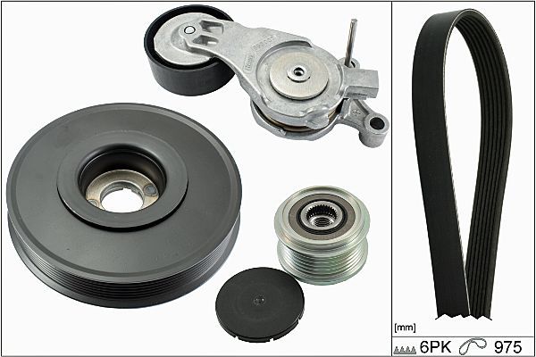 HEPU 20-1860 V-ribbed belt set