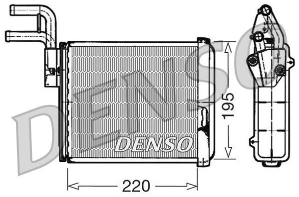 DENSO DRR09032 Heat exchanger, interior heating