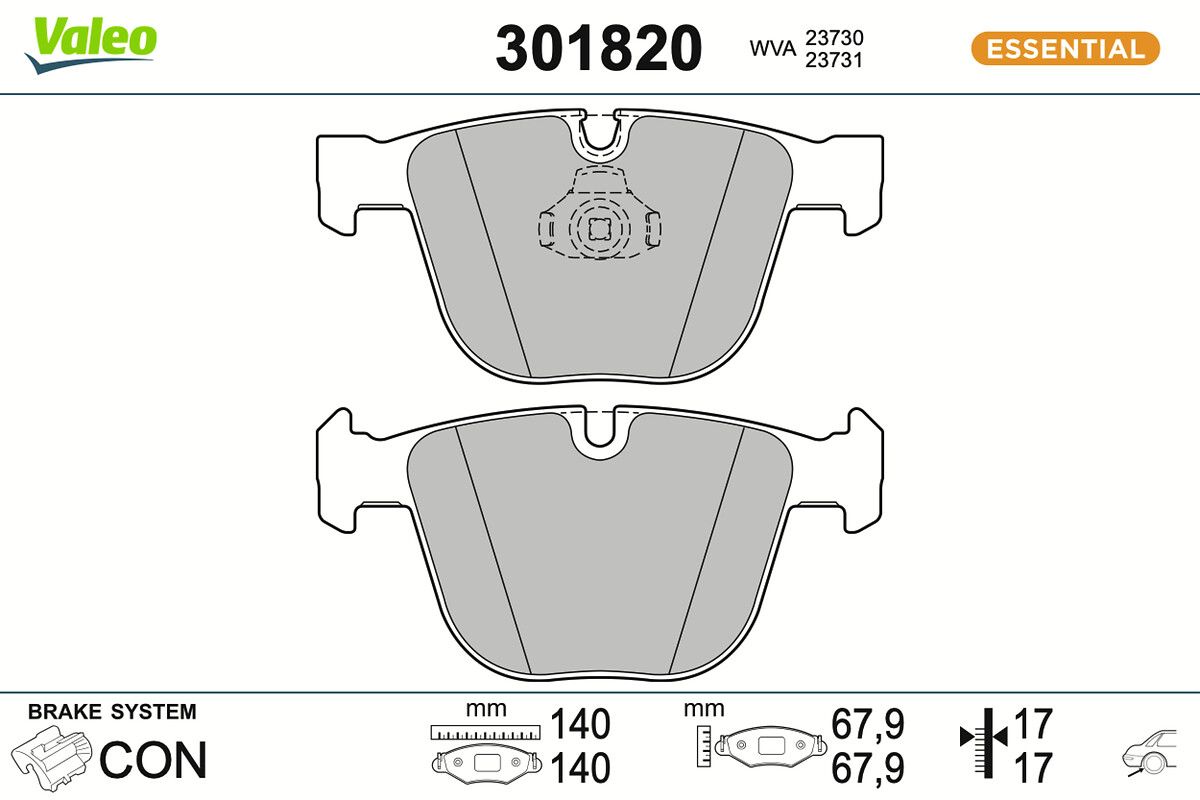 VALEO 301820 Brake pad set, disc brake