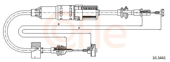 COFLE 10.3441 Cable pull, clutch control