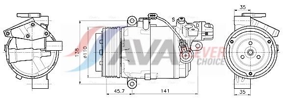 AVA CLEVER CHOICE BWAK630 Compressor, air conditioning