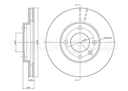 METELLI 23-0170 Brake disc