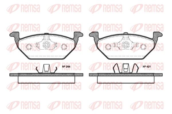 REMSA 0633.20 Brake pad set, disc brake